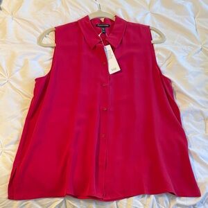 Pink Sleeveless Blouse by Eileen Fisher NWT Sz.S